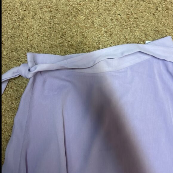 ANN TAYLOR TIE BELTED WAIST FULL MIDI SKIRT LAVENDER $129 NWOT 8 - Picture 7 of 8